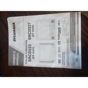 Sylvania OEM Remote‎ and Manual SRCD223 SRCD227